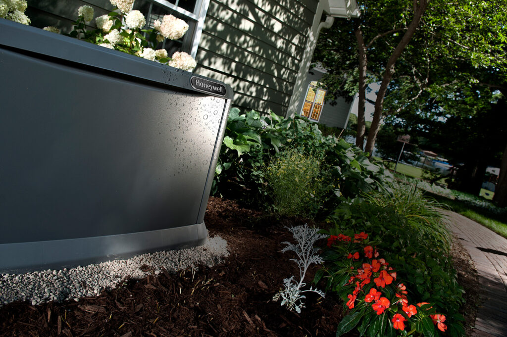 Standby generator at a Portland home